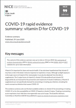COVID-19 rapid evidence summary: vitamin D for COVID-19: Evidence summary [ES28]